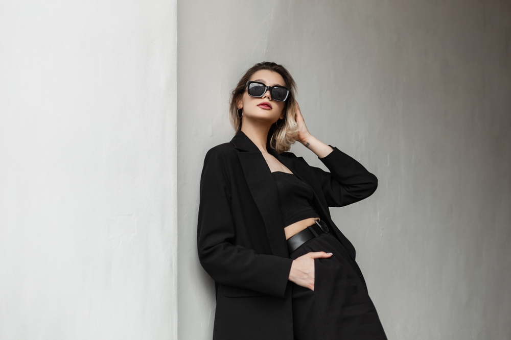 blazer estructurado negro