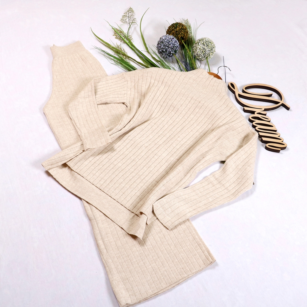 conjunto dos piezas beige